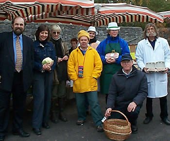 David visiting Langport farmers market